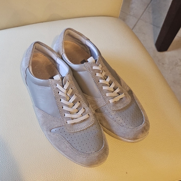 Vionic Karigan Classic Leather Sneakers Shoes grey 7 - Picture 6 of 12
